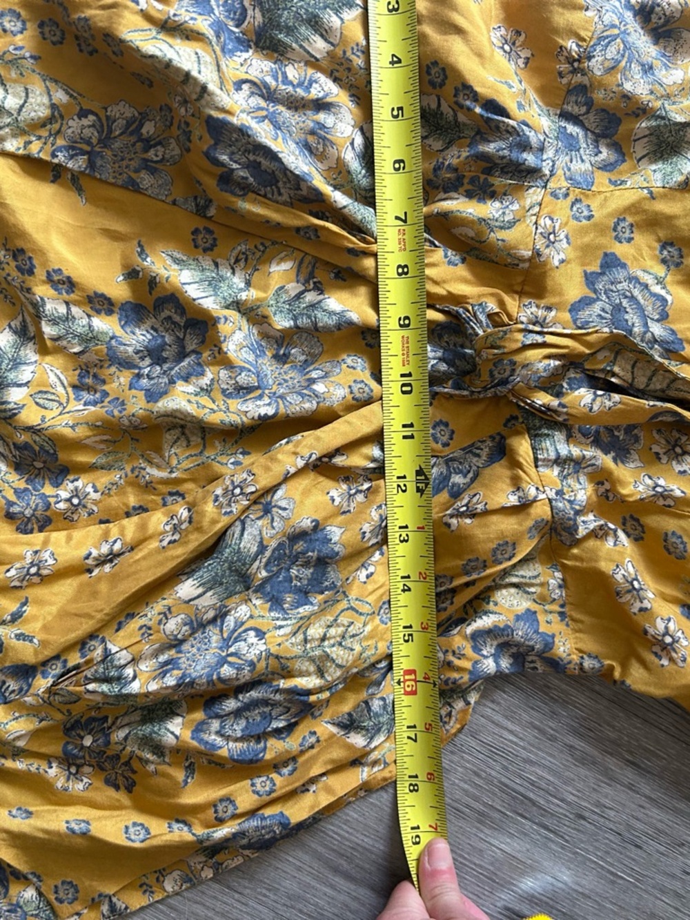 Free People Mustard Yellow Floral Wide-Leg Jumpsuit - Picture 8 of 10